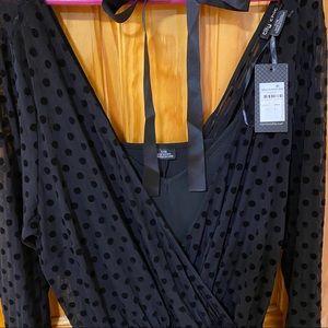 City Chic Long Sleeve Polka Dot Maxi Dress / SIZE 16 /